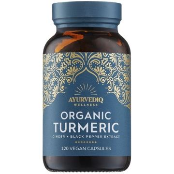 Ayurvediq Wellness Organic Turmeric 120 capsules biologisch