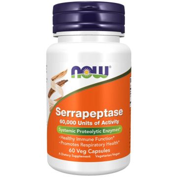 NOW Foods Serrapeptase 60.000 SPU 60 capsules