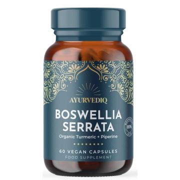 Ayurvediq Wellness Boswellia Serrata, Turmeric & Black Pepper Extract 60 capsules