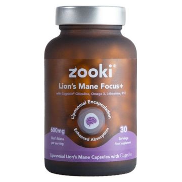 Zooki Lion's Mane Focus+ Liposomal Capsules