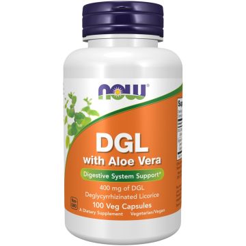 NOW Foods DGL with Aloe Vera (Deglycyrrhizinated Licorice) 100 capsules