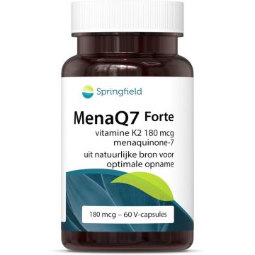 Springfield MenaQ7 Forte vitamine K2 180 mcg 60 capsules
