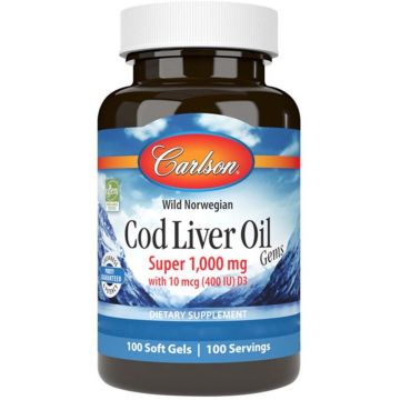 Carlson Labs Cod Liver Oil (1000 mg) 250 softgels