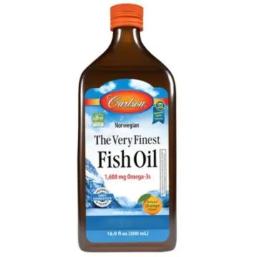 Carlson Labs The Very Finest Fish Oil Liquid 1600mg orange flavor