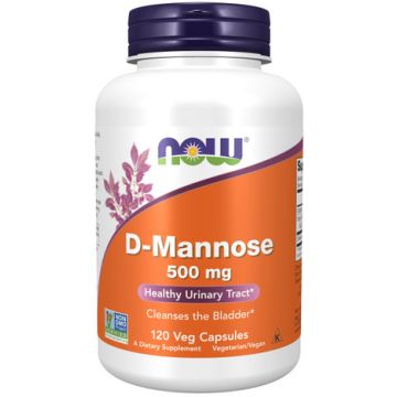NOW Foods D-Mannose 500 mg 120 capsules
