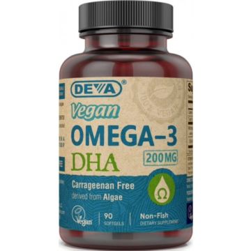 Deva Vegan Omega-3 DHA (Alge) 90 softgels