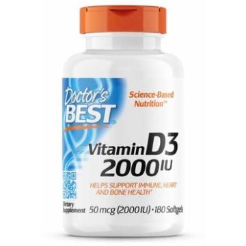 Doctor's Best Vitamin D3 2000 IU 180 capsules