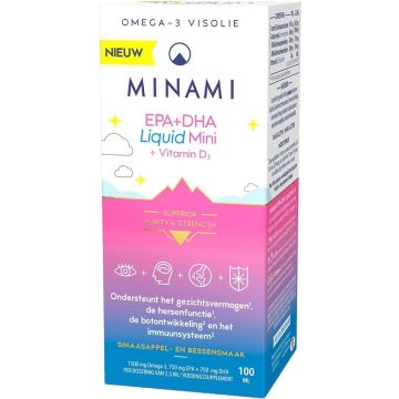 Minami EPA+DHA Liquid Kids + Vitamin D3 100 milliliter