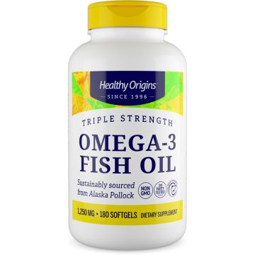 Healthy Origins Omega-3 Fish oil Triple Strength 180 softgels