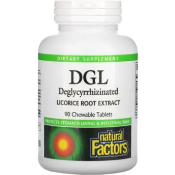 Natural Factors Deglycyrrhizinated Licorice Root 90 kauwtabletten