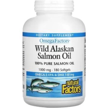 Natural Factors Wild Alaskan Salmon Oil 180 softgels