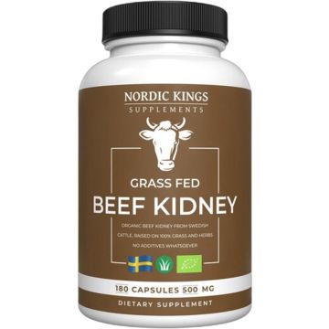Nordic Kings Supplements Organic Beef Kidney 180 capsules biologisch