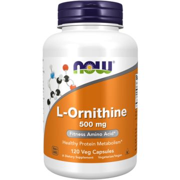 NOW Foods L-Ornithine 500 mg 120 capsules