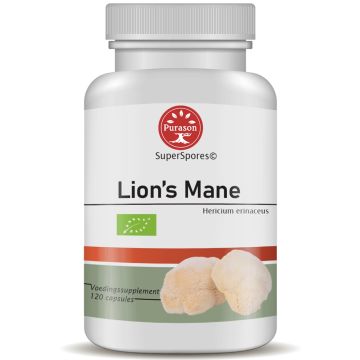 Purason Lion's Mane Superspores© Extract Bio 120 capsules biologisch