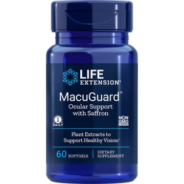 Life Extension MacuGuard® Ocular Support with saffron 60 softgels