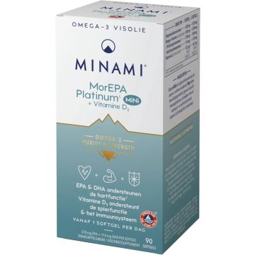 Minami MorEPA Platinum Mini + Vitamin D3 90 softgels