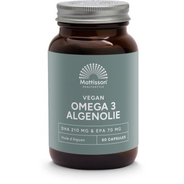 Mattisson Vegan Omega-3 Algenolie DHA 210 mg & EPA 70 mg 60 capsules