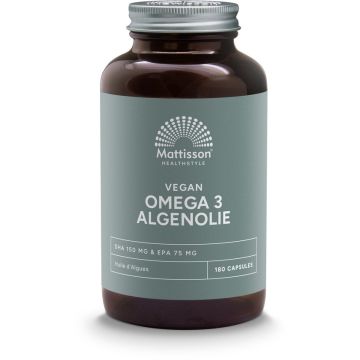 Mattisson Plantaardige Omega 3 Algenolie DHA 150-EPA 75 180 capsules
