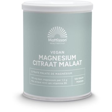 Mattisson Magnesium Citraat Malaat Poeder 125 gram