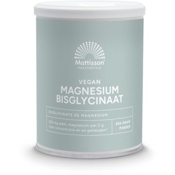 Mattisson Magnesium Bisglycinaat Poeder 200 gram