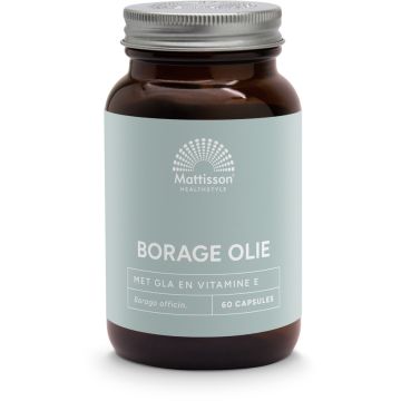 Mattisson Borage Olie met vitamine E & GLA - 1000 mg 60 capsules