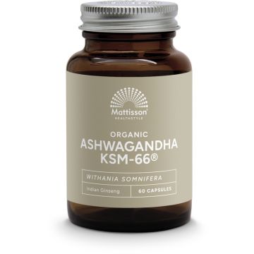 Mattisson Organic Ashwagandha KSM-66 300 mg met Bioperine 60 capsules biologisch