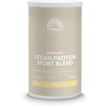 Mattisson Organic Sport Vegan Protein Blend Vanille 500 gram biologisch