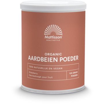 Mattisson Aardbeien Poeder Bio 125 gram biologisch