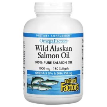Natural Factors Wild Alaskan Salmon Oil 180 softgels
