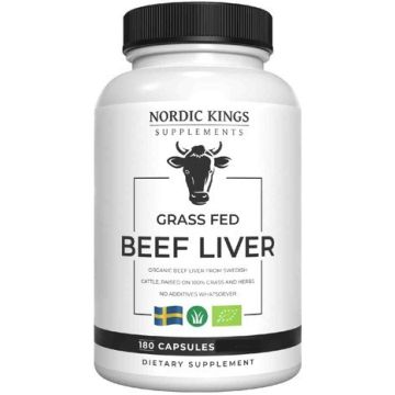 Nordic Kings Supplements Organic Beef Liver 180 capsules biologisch
