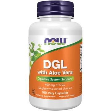 NOW Foods DGL with Aloe Vera (Deglycyrrhizinated Licorice) 100 capsules