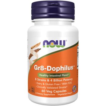 NOW Foods Gr8-Dophilus™ with 8 Strains & 4 Billion Potency 60 capsules
