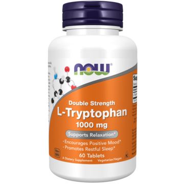 NOW Foods L-Tryptophan 1000 mg 60 tabletten