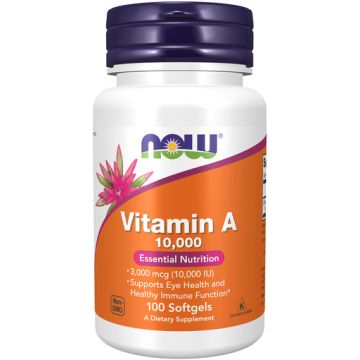 NOW Foods Vitamin A 10000 IU 100 softgels