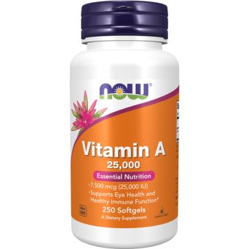 NOW Foods Vitamin A (Fish Liver Oil) 25000 IU 250 softgels