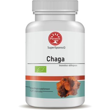 Purason Chaga Superspores© Extract Bio 120 capsules biologisch