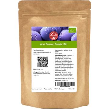 Purason Açaí Bessen Poeder Bio 125 gram biologisch