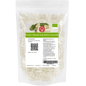 Purason Empty Caps Capsules leeg Gelatine (maat 000)