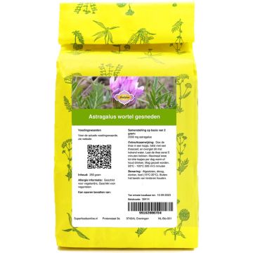Shakthee Astragalus wortel gesneden