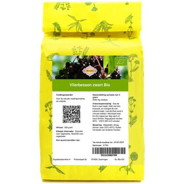 Shakthee Vlierbessen zwart Bio 250 gram biologisch