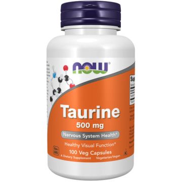 NOW Foods Taurine 500 mg 100 capsules