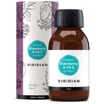 Viridian Organic Elderberry Extract with Vitamin C 100 milliliter biologisch