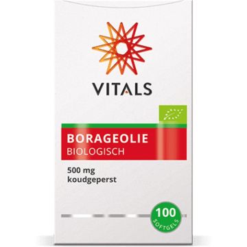 Vitals Borageolie BIO 100 softgels biologisch
