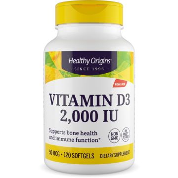 Healthy Origins Vitamine D3 2000 IE