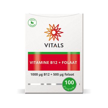 Vitals Vitamine B12 1000 met Folaat 500 100 zuigtabletten