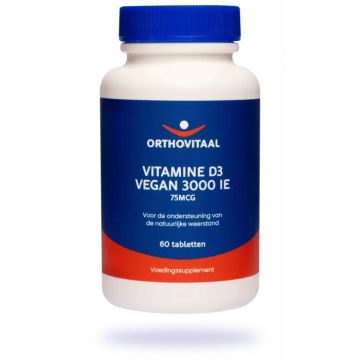 Orthovitaal Vitamine D3 Vegan 3000 IE 60 tabletten