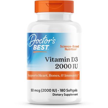 Doctor's Best Vitamin D3 2000 IU 180 capsules