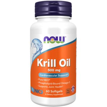 NOW Foods Krillolie 500 mg 60 capsules